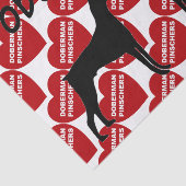 Für die Liebe von Doberman Pinscher Dogs Seidenpapier (Ausschnitt)