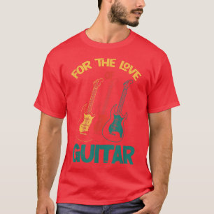 Für die Liebe von Gitarren-Retro T-Shirt