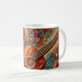 Für die Liebe von Gitarren und Musik Kaffeetasse (VorderseiteRechts)