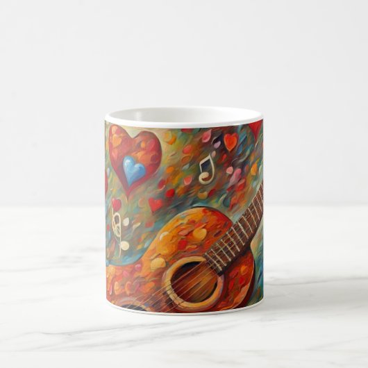 Für die Liebe von Gitarren und Musik Kaffeetasse (Mittel)