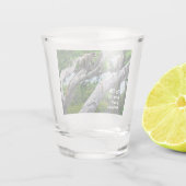 Für die Liebe von grünem Affenschussglas Schnapsglas (Rückseite)