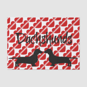 Für die Liebe von Hunden mit Dackel Seidenpapier