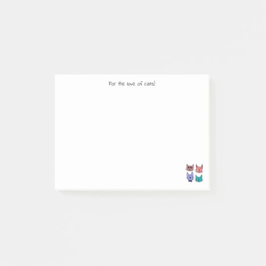 Für die Liebe von Katzen! Post-It Klebezettel (Vorderseite)