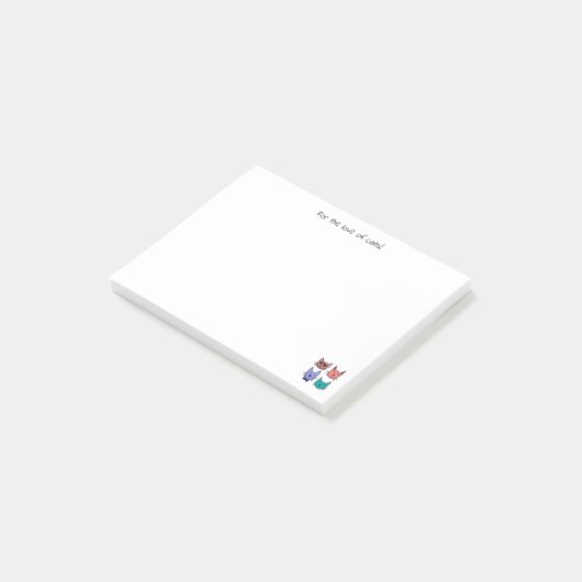 Für die Liebe von Katzen! Post-It Klebezettel (angewinkelt)