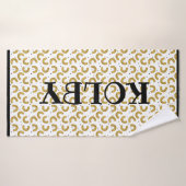 Für die Liebe von Mac und Käse Personalisiert Hand Badehandtuch (Badehandtuch)