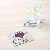 Für die LIEBE von Untersetzer aus Wein und Katzen (Vor Ort)