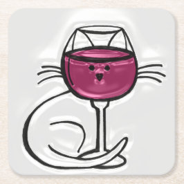 Für die LIEBE von Untersetzer aus Wein und Katzen