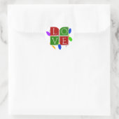 Für die Liebe von Weihnachtsklebern Herz-Aufkleber (Tasche)