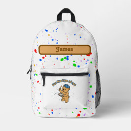 Für die Liebe zur Kunst Süßer Bär Künstler Kinder Bedruckter Rucksack