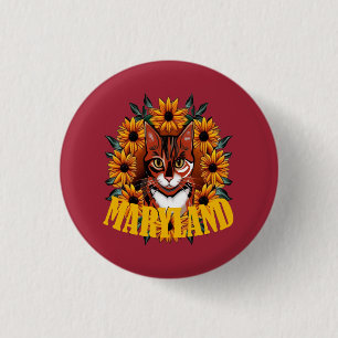 Für die Liebe zur Maryland Dreifarbenkatze Button