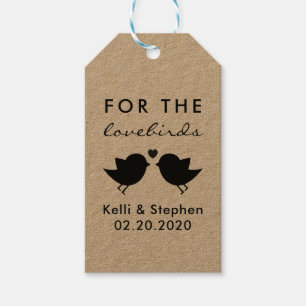 Für die Lovebirds, Hochzeitstorte Geschenkanhänger