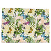 Für die Mama farbenfrohe Schmetterlinge Große Geschenktüte (Rückseite)