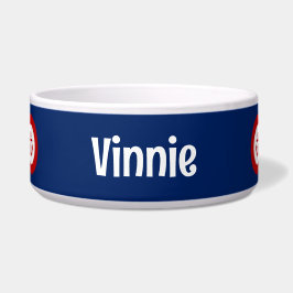 Für die Marine der Haustiere Blaues Rotes Weiß Napf