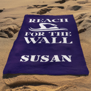 Für die Mauer den Namen des Schwimmers Strandtuch