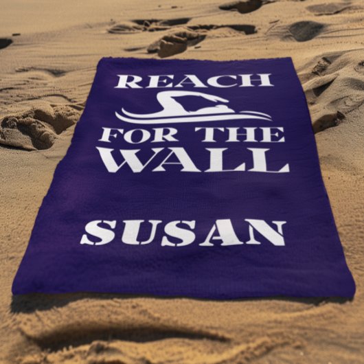 Für die Mauer den Namen des Schwimmers Strandtuch