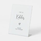 Für die Minimalistischen Kids Hochzeiten Sockelschild (Vorderseite)