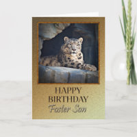 Für die Pflege Son Birthday mit Schneeleopard