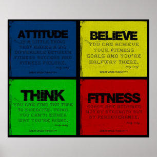 Für die Quotes-Collage der Fitness gerissen Poster