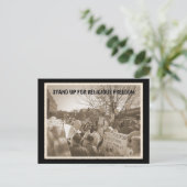 Für die Religionsfreiheit eintreten Postkarte (Stehend Vorderseite)