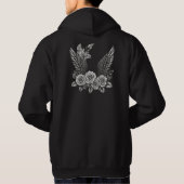 Für die richtige Zeit gewartet Kunst Hoodie (Rückseite)