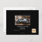 Für die Schule aufstehen Postkarte (Vorne/Hinten)