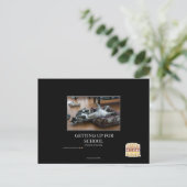 Für die Schule aufstehen Postkarte (Stehend Vorderseite)