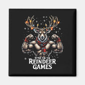 Für die Spiele gerissen Funny Christmas Gym Workou Magnet (Vorne)