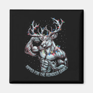 Für die Spiele gerissen Funny Christmas Gym Workou Magnet