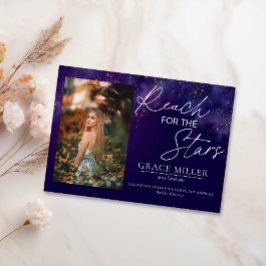 "Für die Sterne erreichen" Galaxy Foto Abschluss Einladung