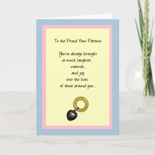 Für die stolzen neuen Eltern Karte (Vorderseite)