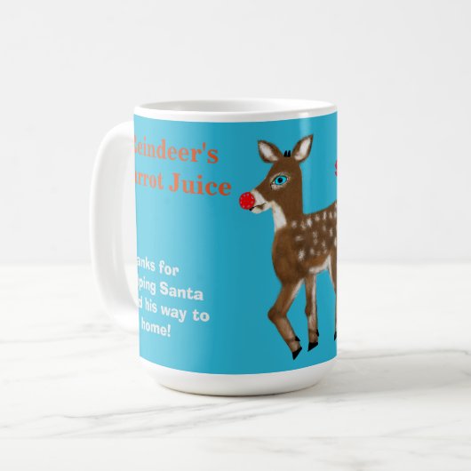 Für die Tasse für den Namen des Reindeer-Saft-Saft (Vorderseite Links)