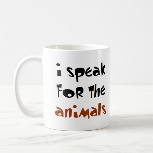 für die Tiere sprechen Kaffeetasse (Links)