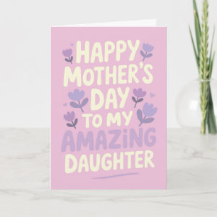 Für die Tochter Alles Gute zum Muttertag Lila Blum Karte