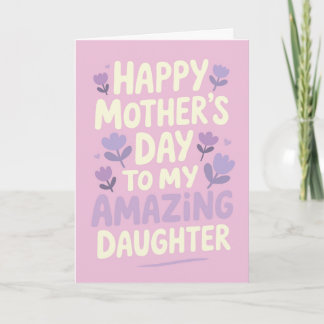 Für die Tochter Alles Gute zum Muttertag Lila Blum Karte