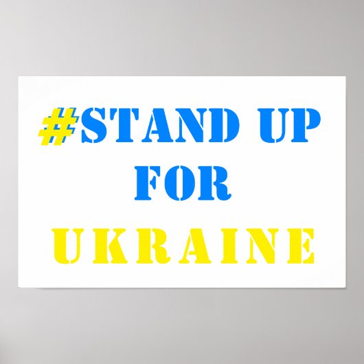 # Für die Ukraine eintreten - Freiheit - ukrainisc Poster (Vorne)