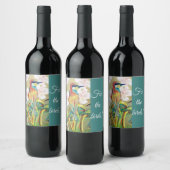 "Für die Vögel!" Gemälde Weinetikett (Flaschen)