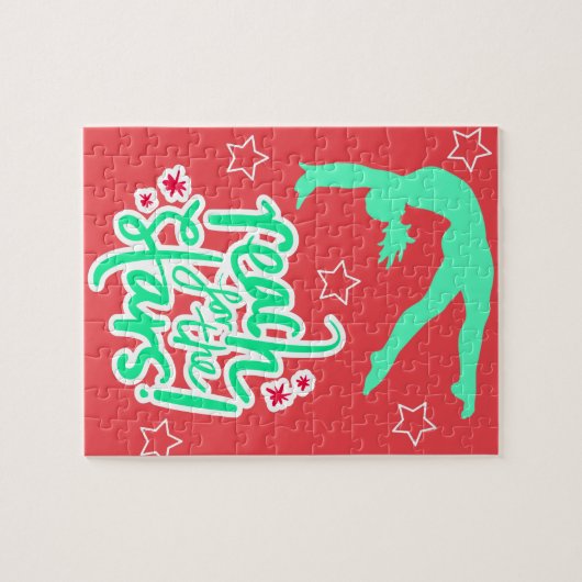 Für die Weihnachtsfarben der Sterne Gymnastik Puzzle (Horizontal)