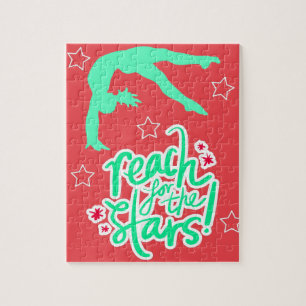 Für die Weihnachtsfarben der Sterne Gymnastik Puzzle