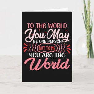 Für die Welt kannst du an Valentinstag eine Person Karte