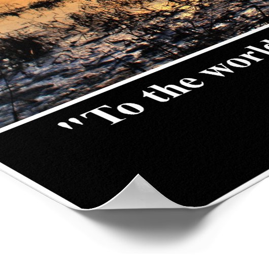 Für die Welt.......... Poster (Ecke)