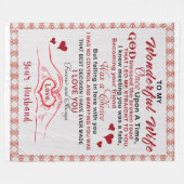 Für die wunderbare Ehefrau, die ich kannte, dass e Fleecedecke (Vorderseite (Horizontal))