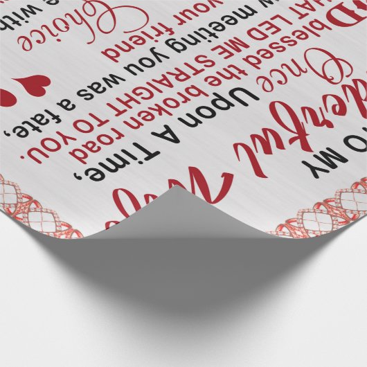 Für die wunderbare Ehefrau, die ich kannte, dass e Geschenkpapier (Ecke)