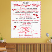 Für die wunderbare Ehefrau, die ich kannte, dass e Leinwanddruck (Insitu (Wohnzimmer))