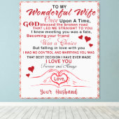 Für die wunderbare Ehefrau, die ich kannte, dass e Leinwanddruck (Insitu (Holzboden))