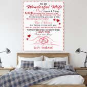 Für die wunderbare Ehefrau, die ich kannte, dass e Leinwanddruck (Insitu (Schlafzimmer))