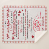 Für die wunderbare Ehefrau, die ich kannte, dass e Sherpadecke (Vorderseite (Horizontal))