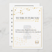 Für die Zukunft - Elegante Abschluss Card Einladung (Vorne/Hinten)