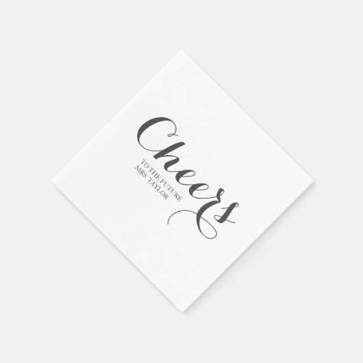 Für die Zukunft Frau Name Brautparty Gray Serviette (Ecke)