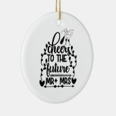 Für die Zukunft Herr + Frau Keramik Ornament (Rechts)