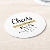 Für die Zukunft Herr und Frau Custom Unique Runder Pappuntersetzer (Angewinkelt)